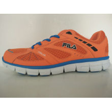 Hommes Orange Mesh PU Chaussures de gymnase Chaussures